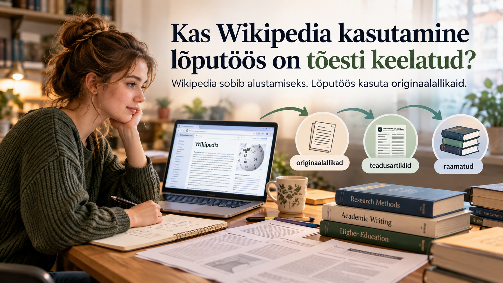 „Aga Wikipediat ju lõputöös kasutada ei tohi?“ Seda lauset on kuulnud ilmselt peaaegu iga üliõpilane. Mõnikord esitatakse seda lausa absoluutse reeglina: Wikipe